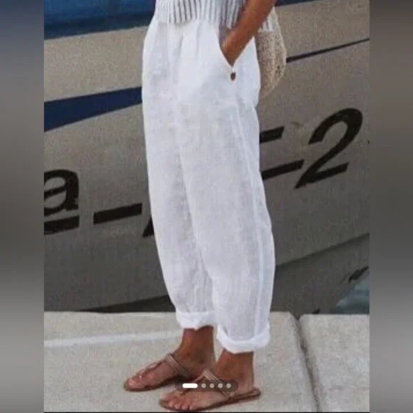 Tommy bahama white clearance linen pants